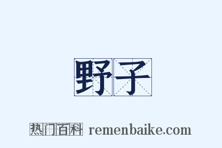 野子是什么意思的图片